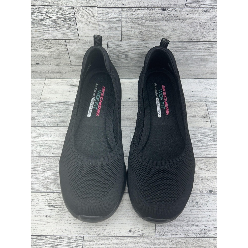Skechers Shoes Womens Size 8 Wide Fit‎ Air-Cooled Memory Foam Slip On Comfort